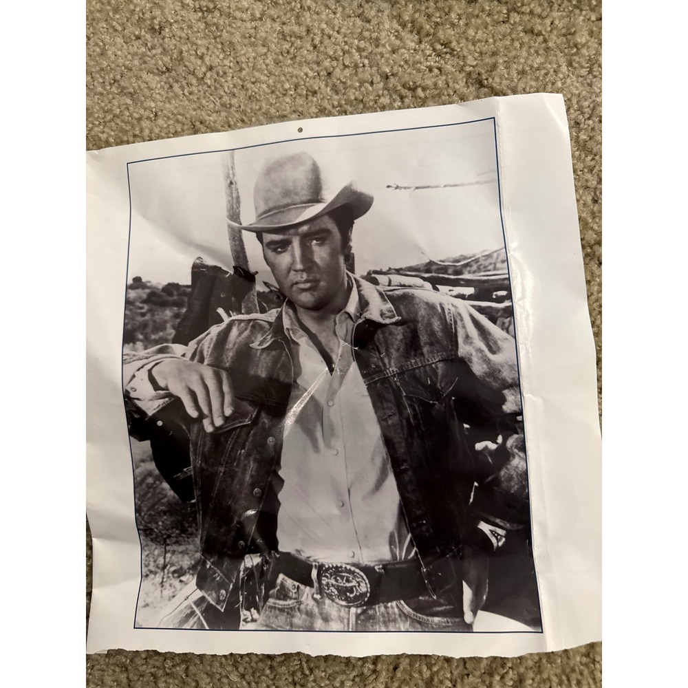 Vintage Elvis Presley 1998 Calendar Page May Cowboy Photo Memorabilia 11x12